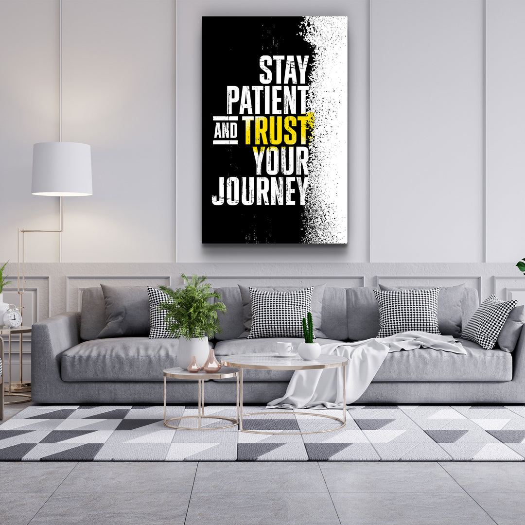 ・"Stay Patient"・Designer's Collection Glass Wall Art