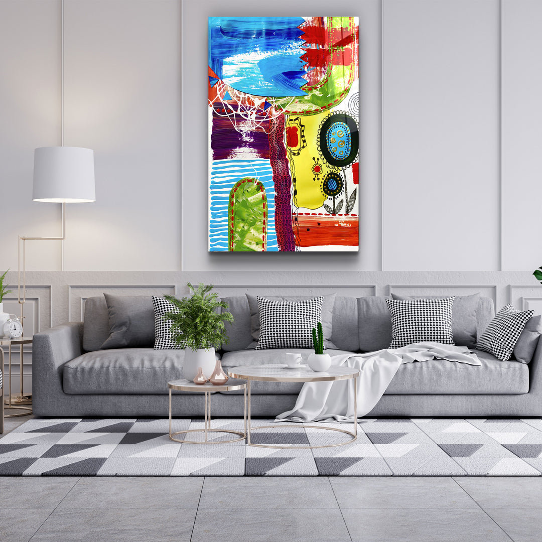 ・"Abstract Oil Painting"・Glass Wall Art