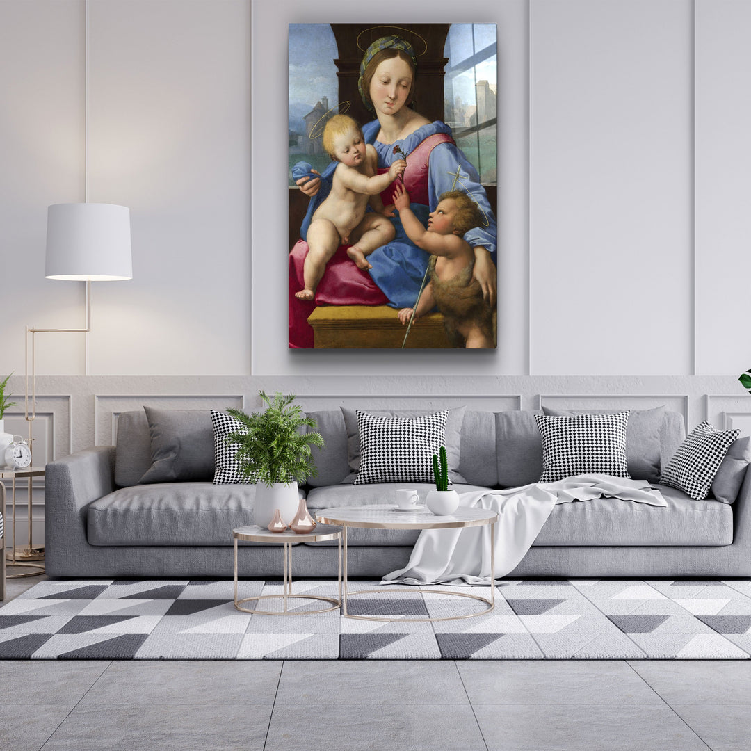 ・"Raphael's The Garvagh Madonna (1509–1510)"・Glass Wall Art | Artdesigna Glass Printing Wall Arts.