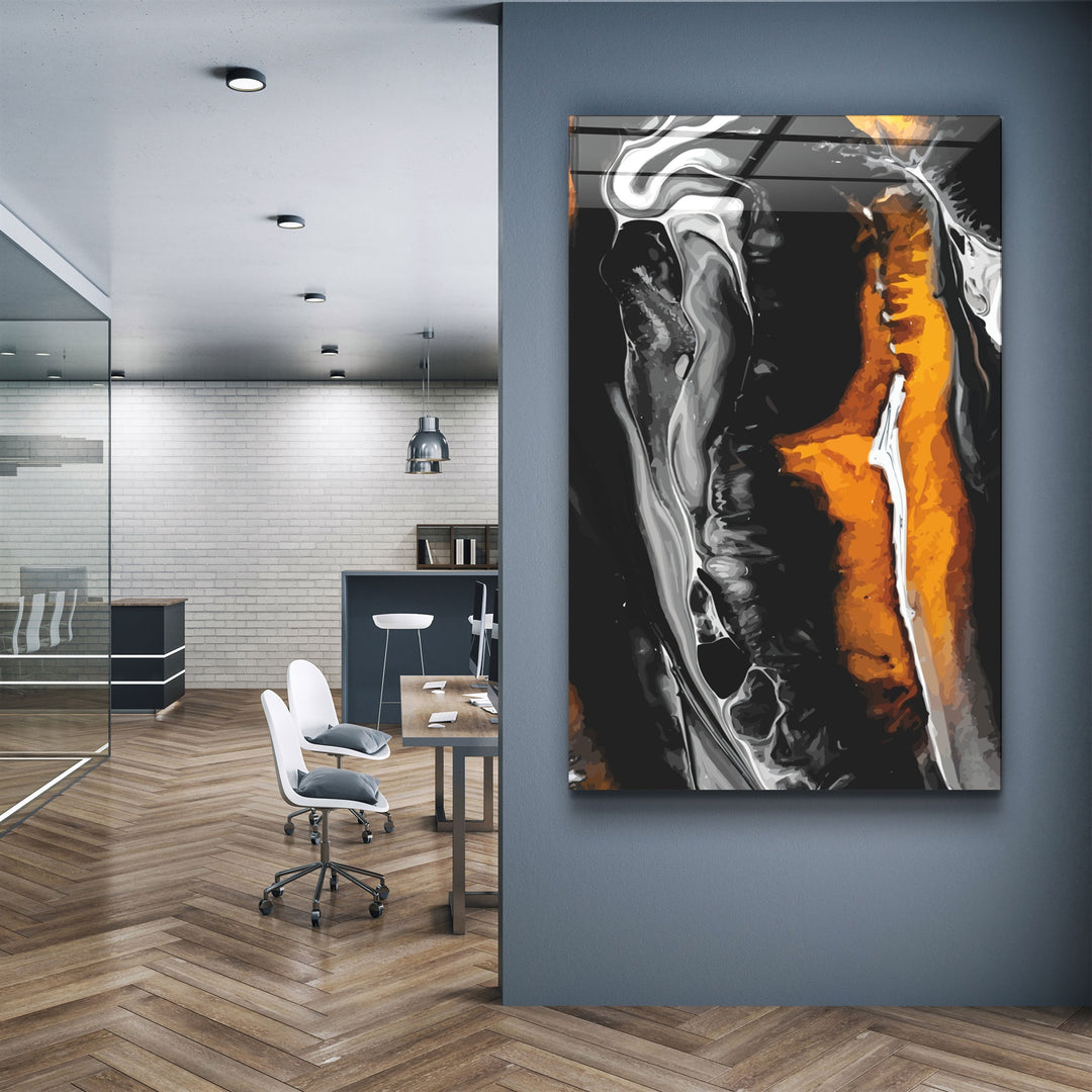 ・"Abstract Shapes V10"・Glass Wall Art | Artdesigna Glass Printing Wall Arts.