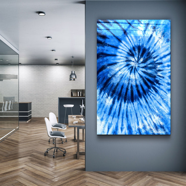 ・"Blue Feather"・Glass Wall Art | Artdesigna Glass Printing Wall Arts.