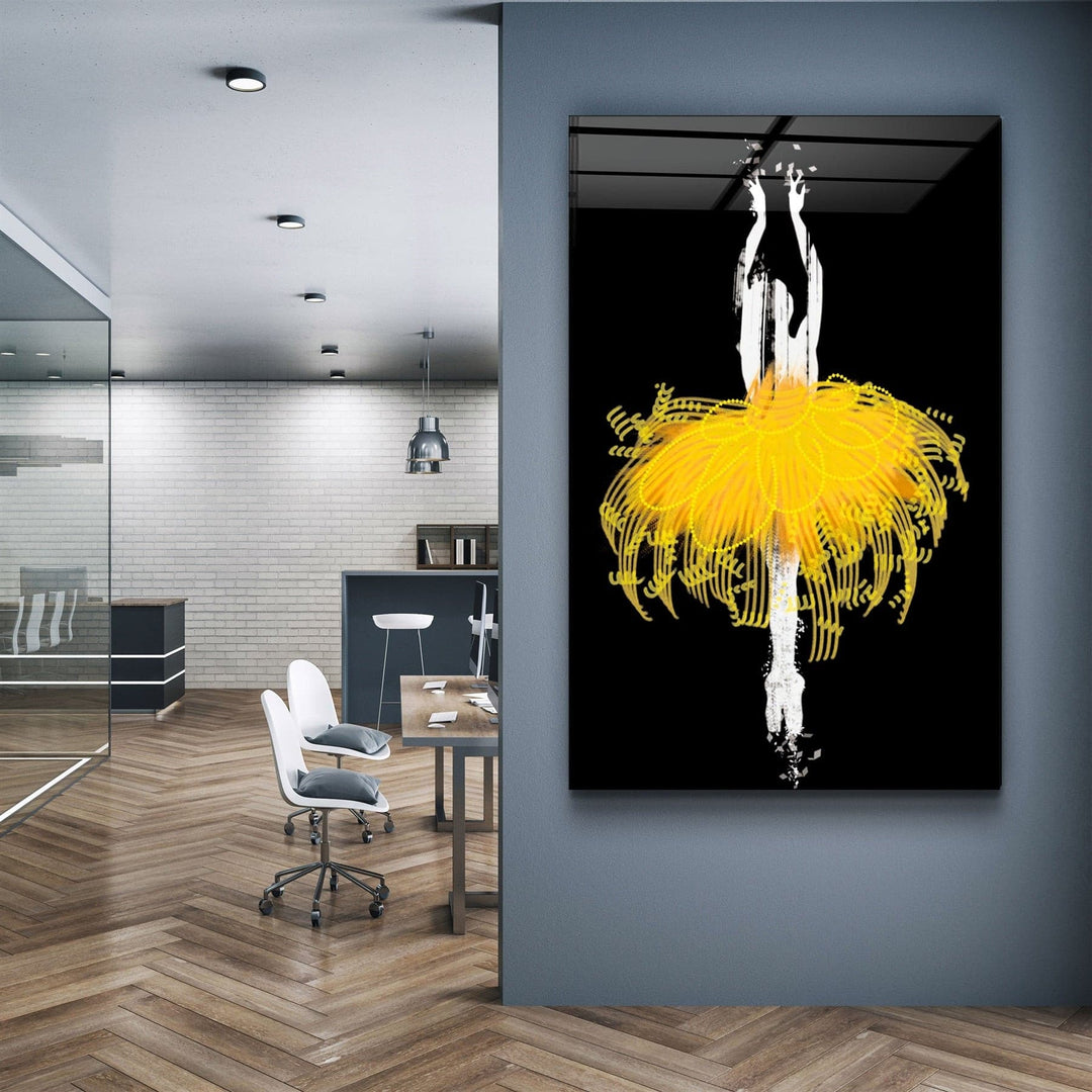 ・"Abstract Ballerina"・Glass Wall Art | Artdesigna Glass Printing Wall Arts.