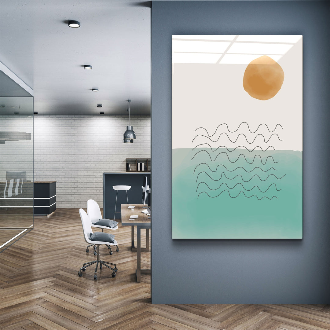 ・"Abstract Shapes V14"・Glass Wall Art | Artdesigna Glass Printing Wall Arts.