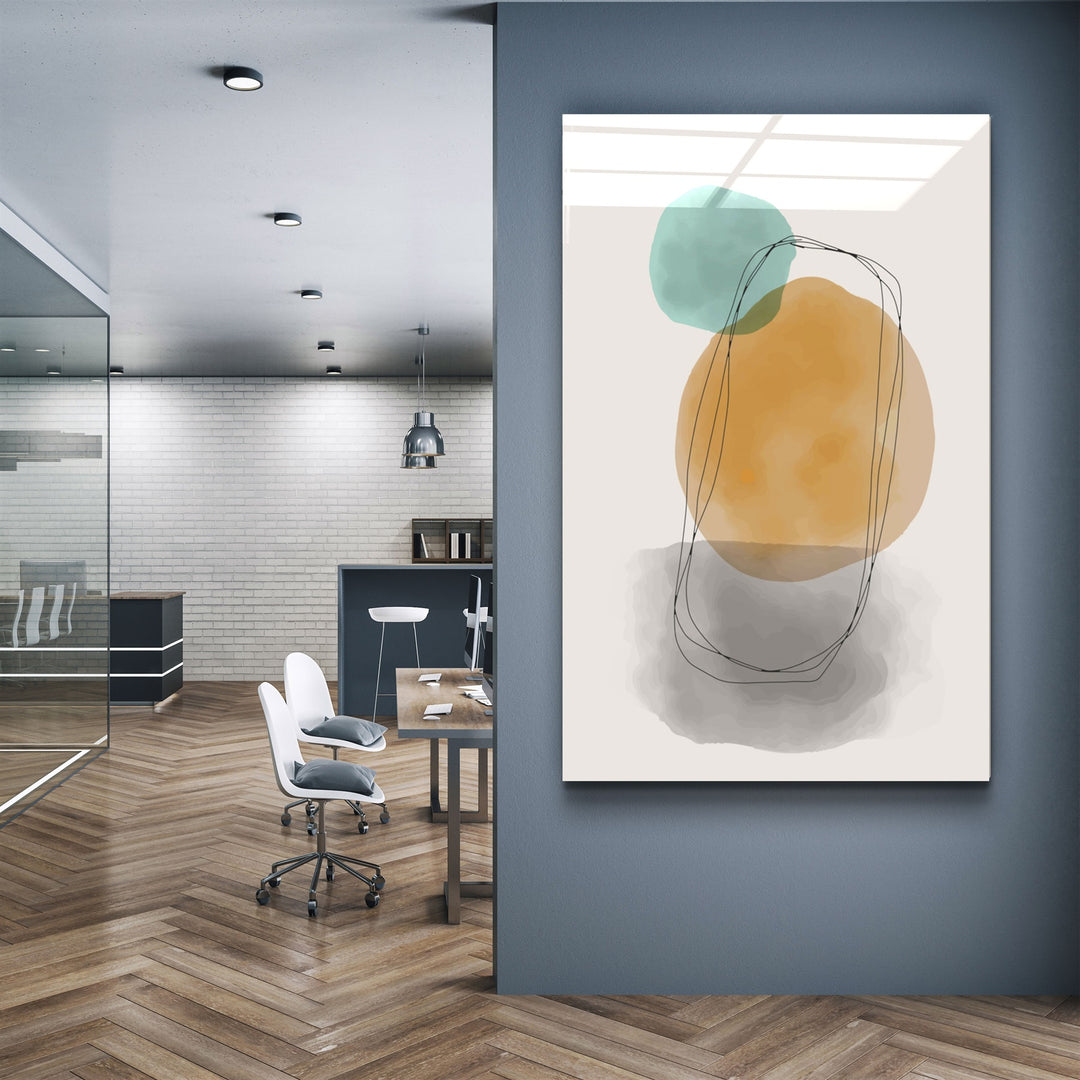 ・"Abstract Shapes V15"・Glass Wall Art | Artdesigna Glass Printing Wall Arts.