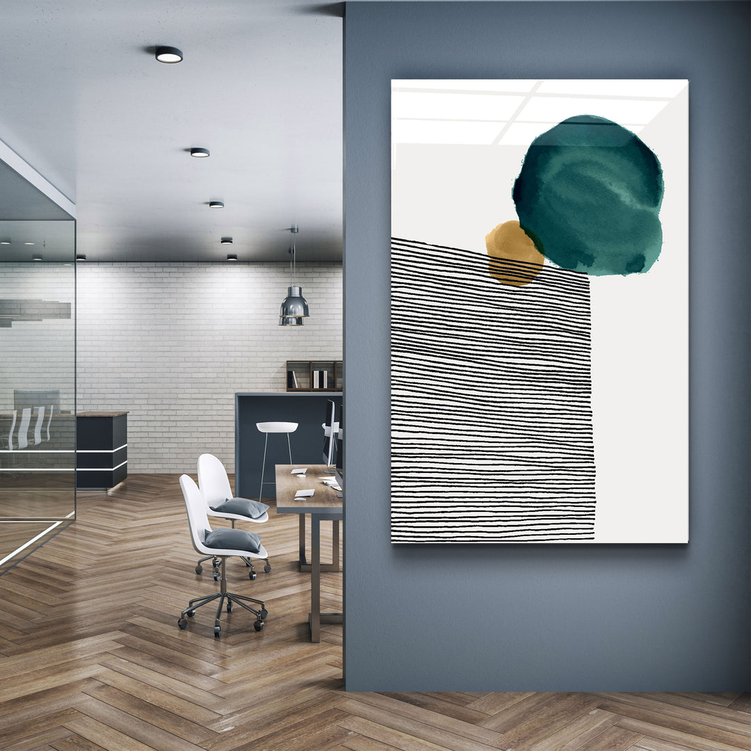 ・"Abstract Shapes V3"・Glass Wall Art | Artdesigna Glass Printing Wall Arts.