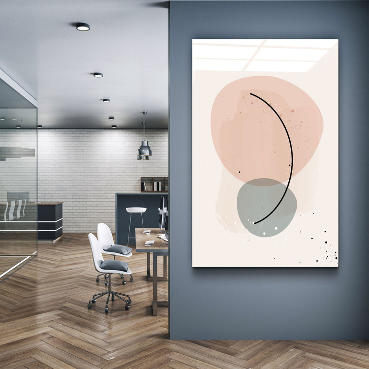 ・"Abstract Shapes and Line V1"・Glass Wall Art | Artdesigna Glass Printing Wall Arts.