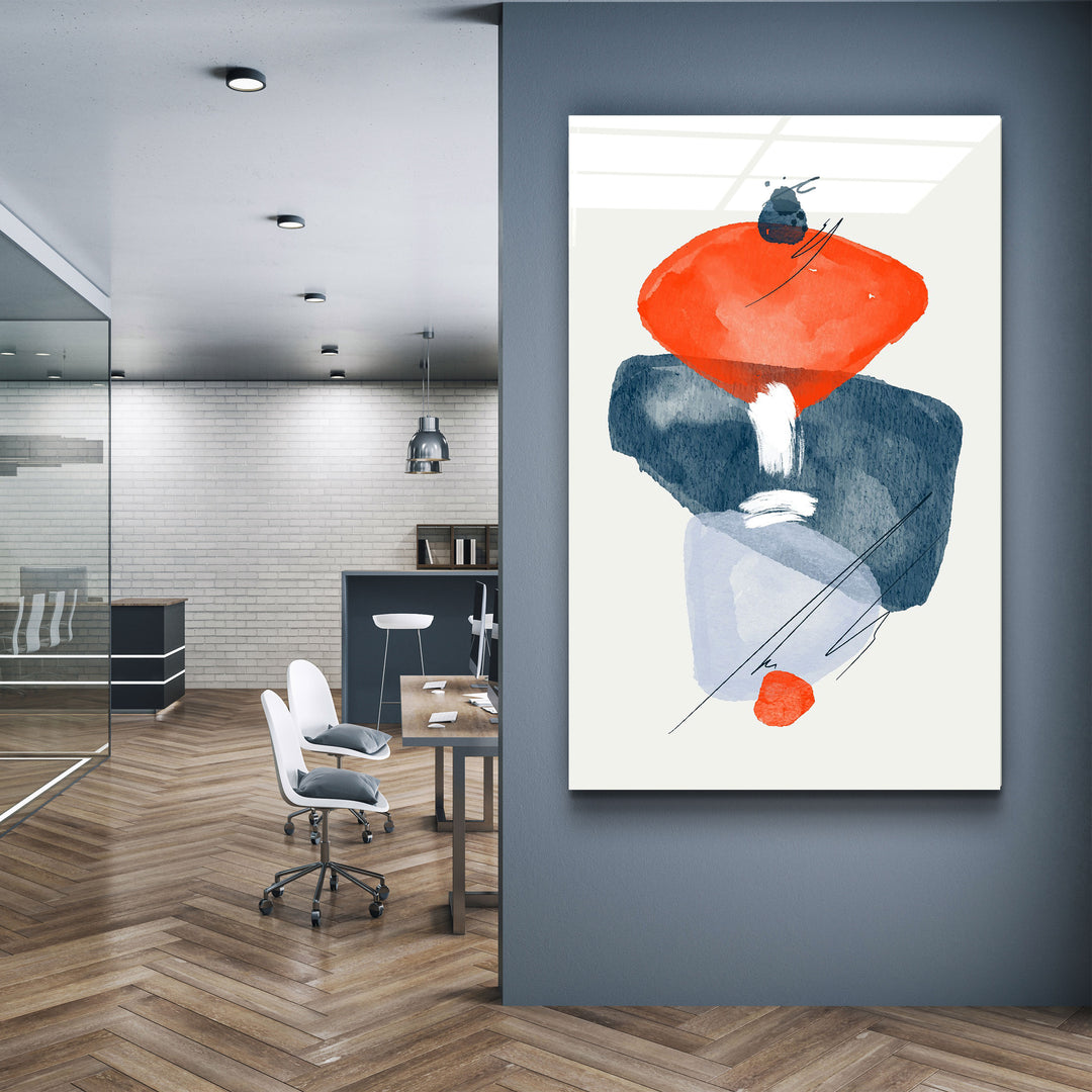 ・"Abstract Shapes V3"・Glass Wall Art | Artdesigna Glass Printing Wall Arts.