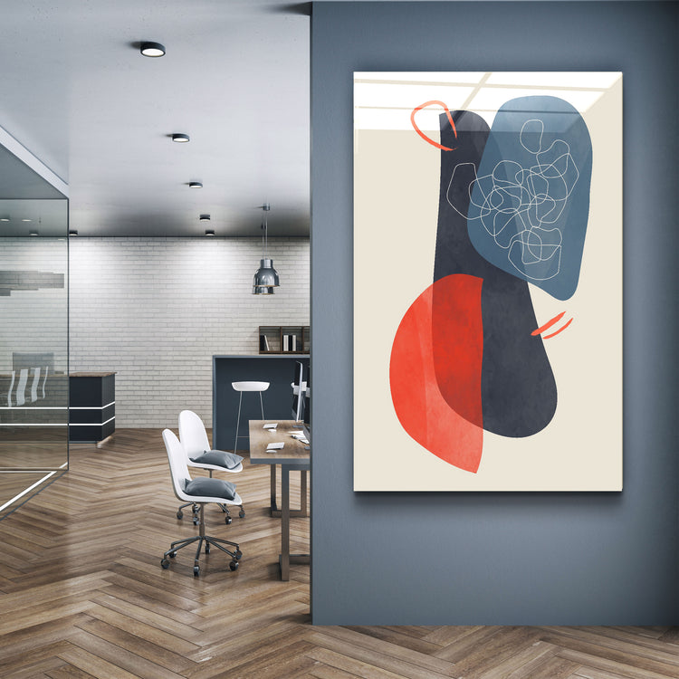 ・"Abstract Shapes V5"・Glass Wall Art | Artdesigna Glass Printing Wall Arts.