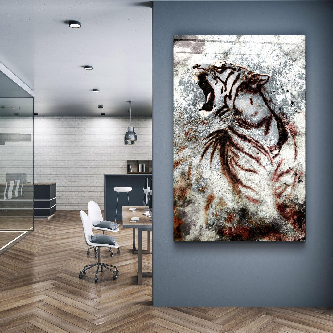 ・"Fearless"・Glass Wall Art | Artdesigna Glass Printing Wall Arts.