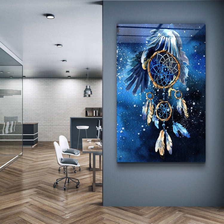 ・"The Dream Catcher"・Glass Wall Art | Artdesigna Glass Printing Wall Arts.