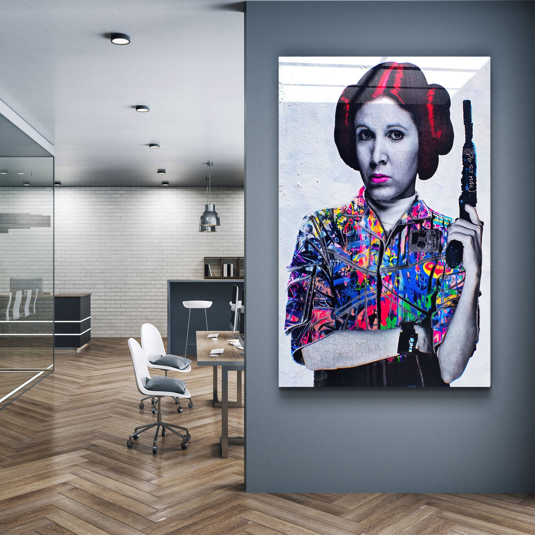 ・"The Vintage Leia"・Glass Wall Art | Artdesigna Glass Printing Wall Arts.