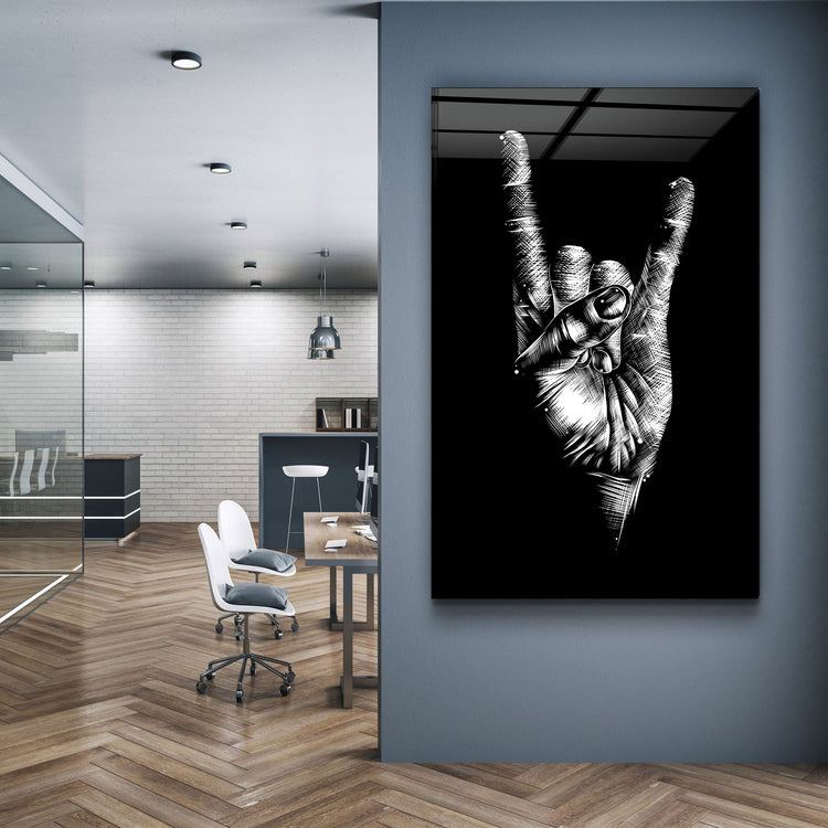 ・"Forever Rock N Roll"・Glass Wall Art | Artdesigna Glass Printing Wall Arts.