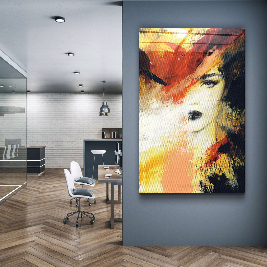 ・"Disappearing Woman Face"・Glass Wall Art | Artdesigna Glass Printing Wall Arts.