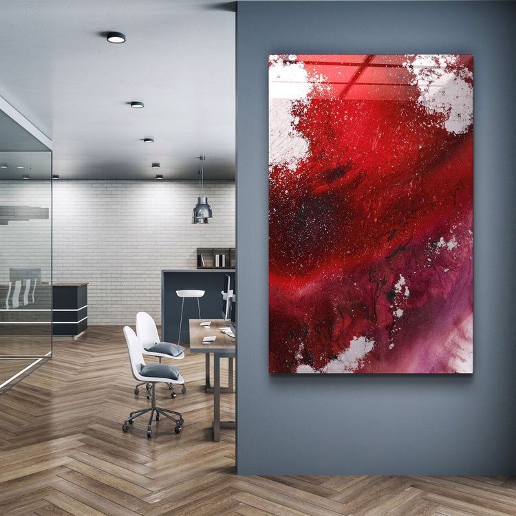 ・"Bird's Eye In Red"・Glass Wall Art | Artdesigna Glass Printing Wall Arts.