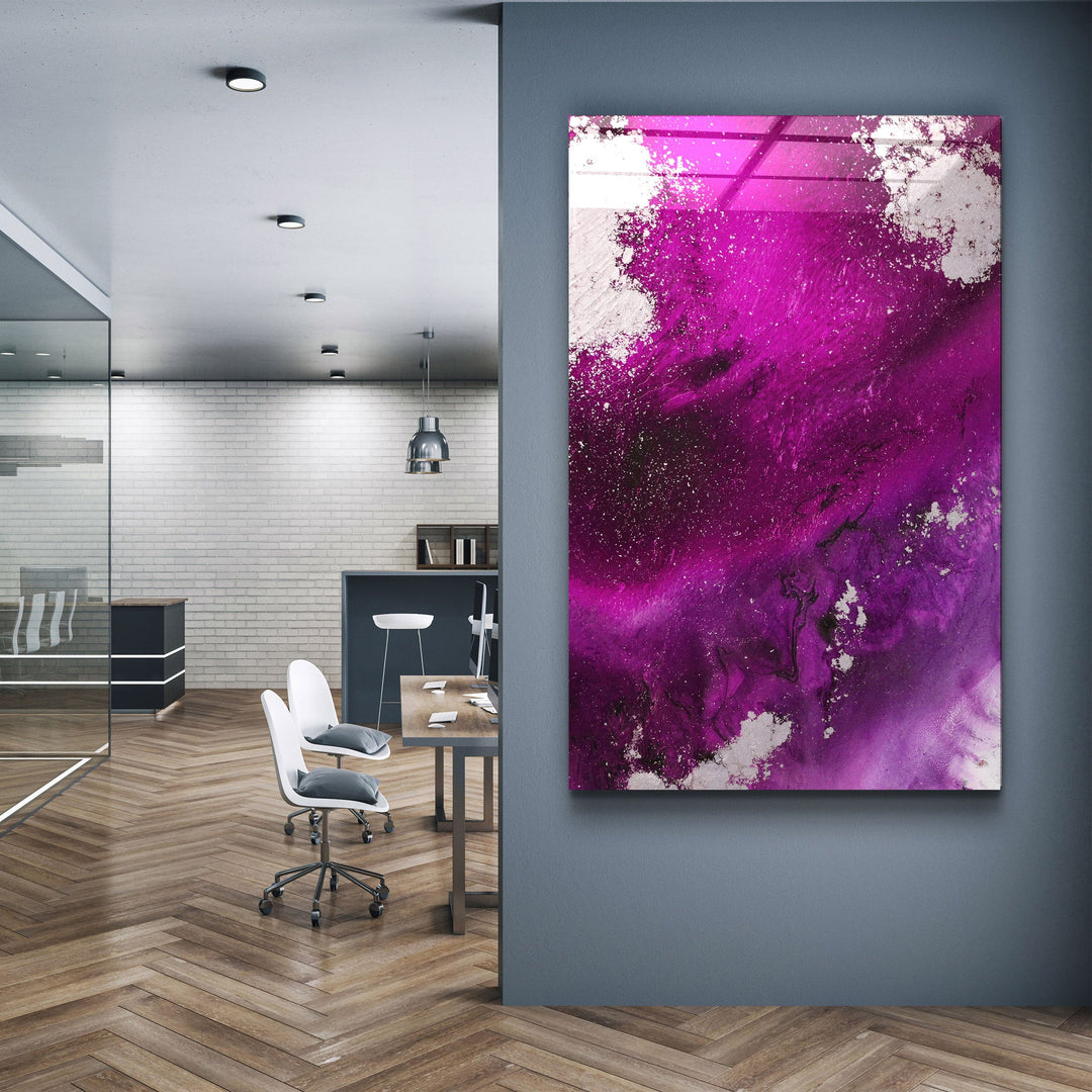 ・"Bird's Eye In Purple V3"・Glass Wall Art | Artdesigna Glass Printing Wall Arts.