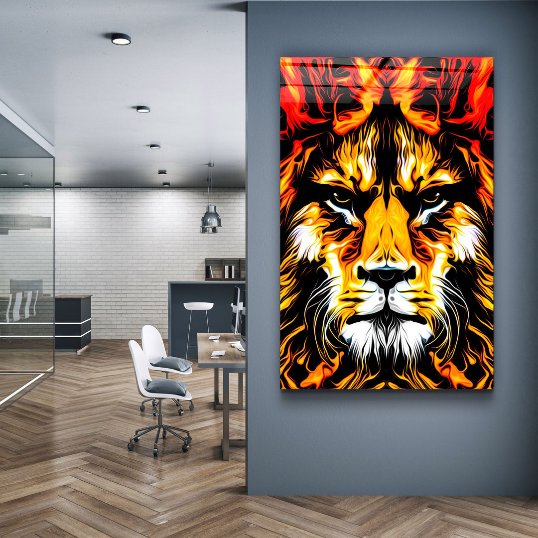 ・"The Big Cat"・Glass Wall Art | Artdesigna Glass Printing Wall Arts.