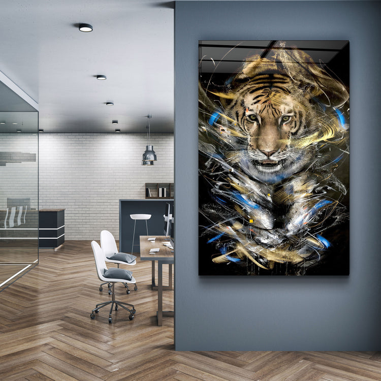 ・"Tiger "・GLASS WALL ART | Artdesigna Glass Printing Wall Arts.