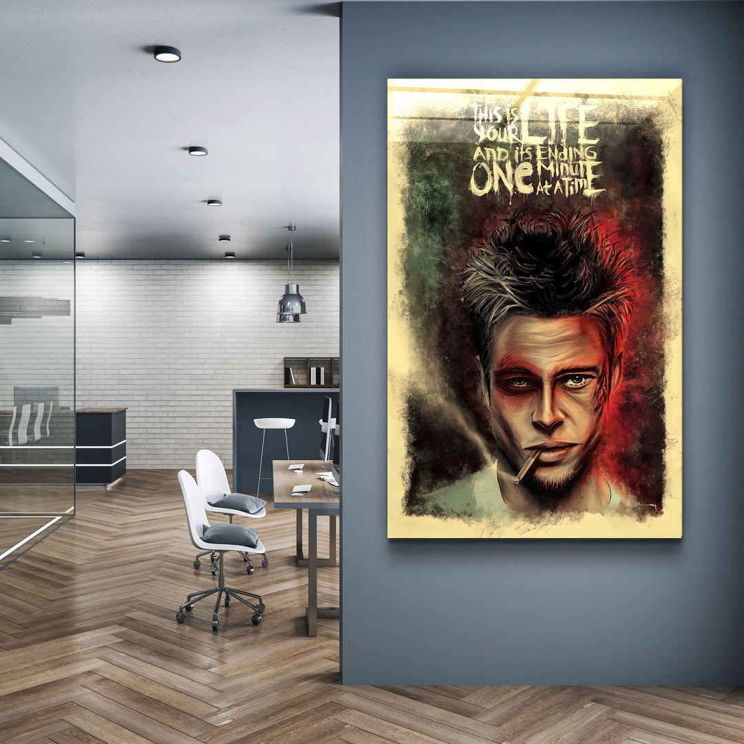 ・"Fight Club V1"・GLASS WALL ART | Artdesigna Glass Printing Wall Arts.