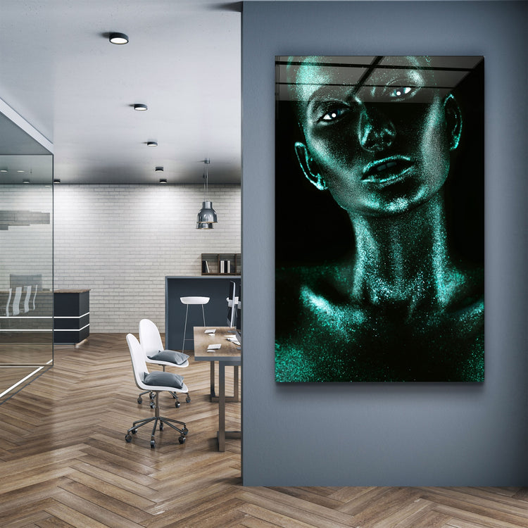 ・"Triteia Green"・Glass Wall Art | Artdesigna Glass Printing Wall Arts.