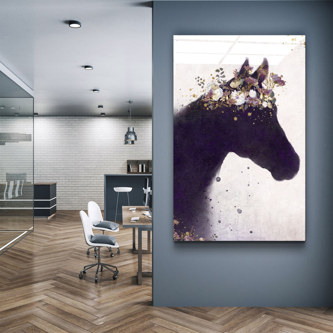 ・"Horse"・Glass Wall Art | Artdesigna Glass Printing Wall Arts.