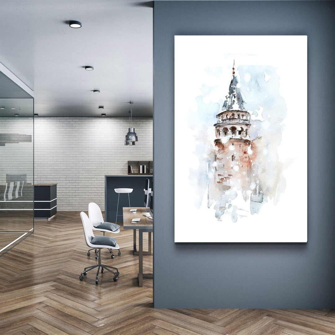 ・"Abstract Historical Building"・Glass Wall Art | Artdesigna Glass Printing Wall Arts.