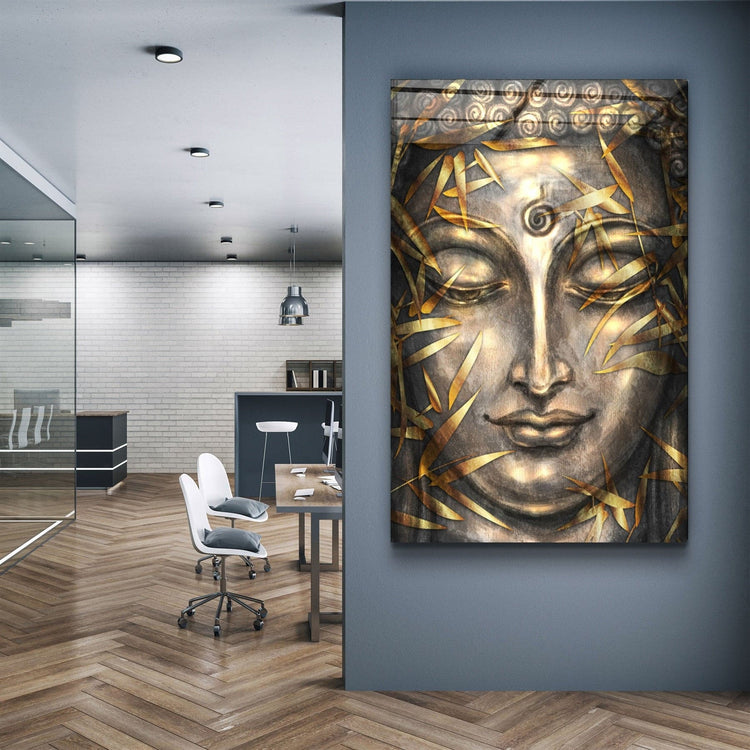 ・"Lord Buddha"・Glass Wall Art | Artdesigna Glass Printing Wall Arts.