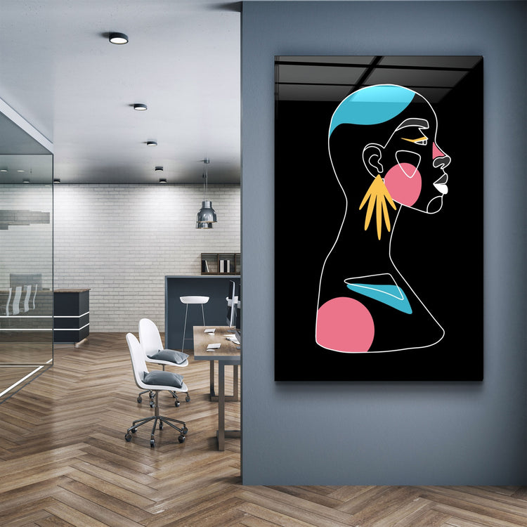 ・"Modern Line Abstract V4"・Glass Wall Art | Artdesigna Glass Printing Wall Arts.