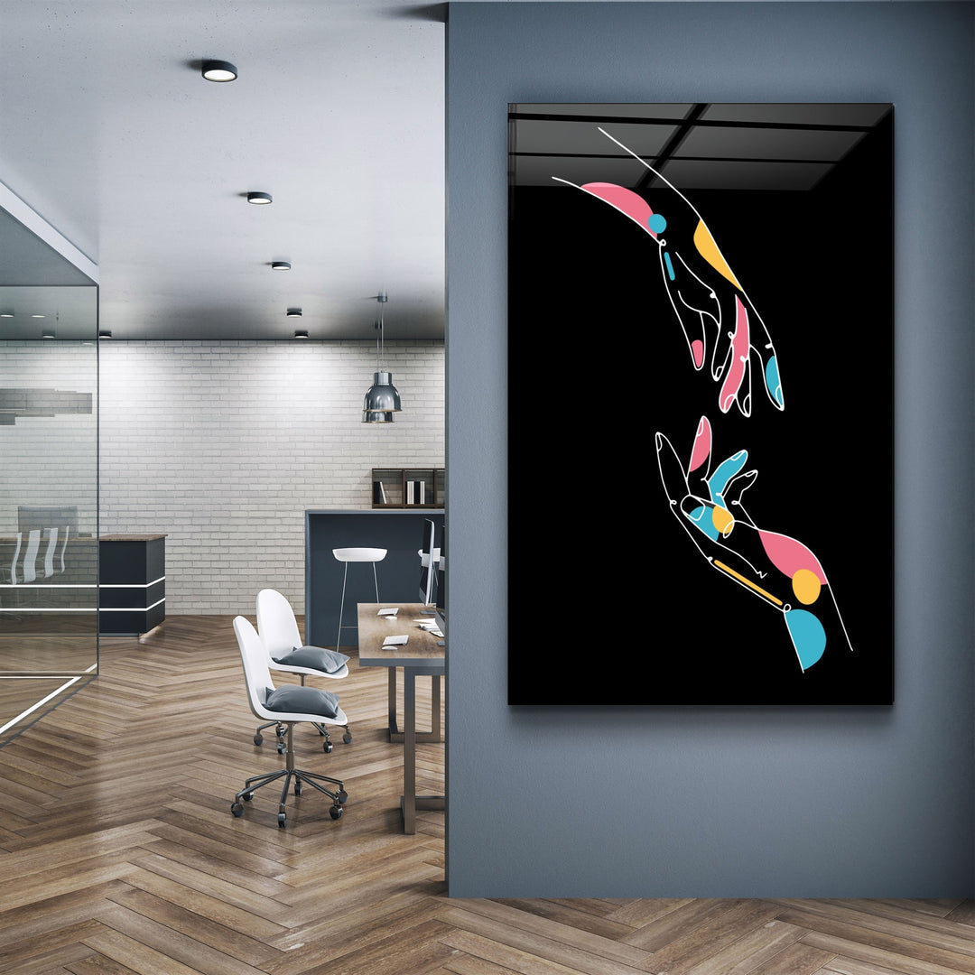 ・"Modern Line Abstract V5"・Glass Wall Art | Artdesigna Glass Printing Wall Arts.