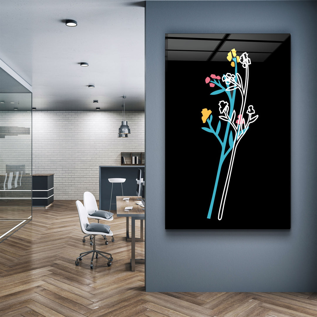 ・"Modern Line Abstract V7"・Glass Wall Art | Artdesigna Glass Printing Wall Arts.