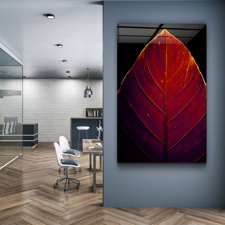 ・"Leaf v2"・Glass Wall Art | Artdesigna Glass Printing Wall Arts.