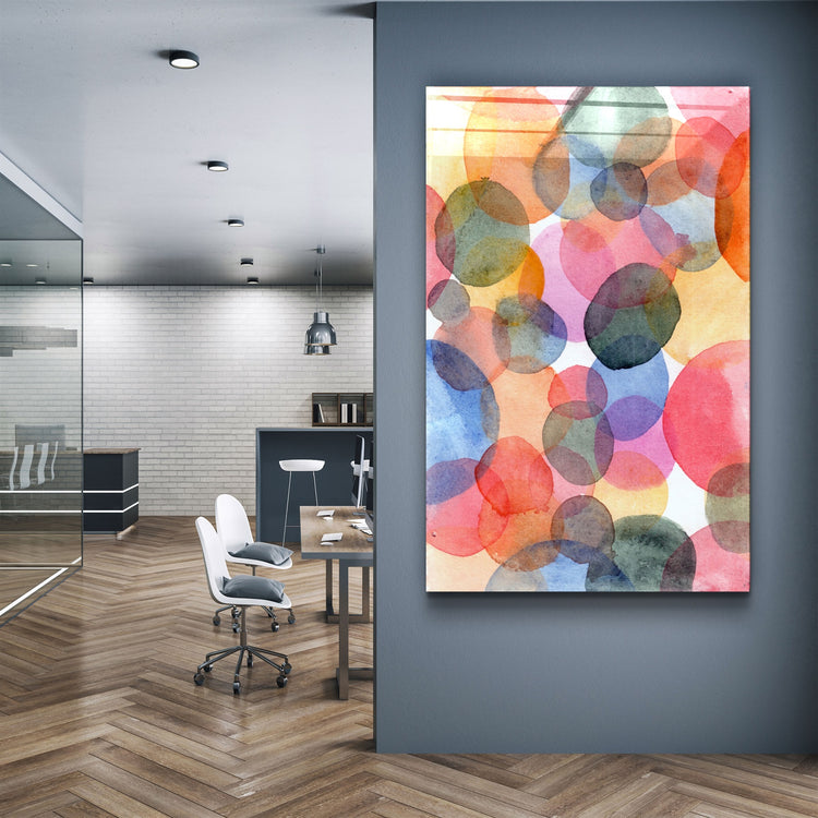 ・"Circle Paints"・Glass Wall Art | Artdesigna Glass Printing Wall Arts.