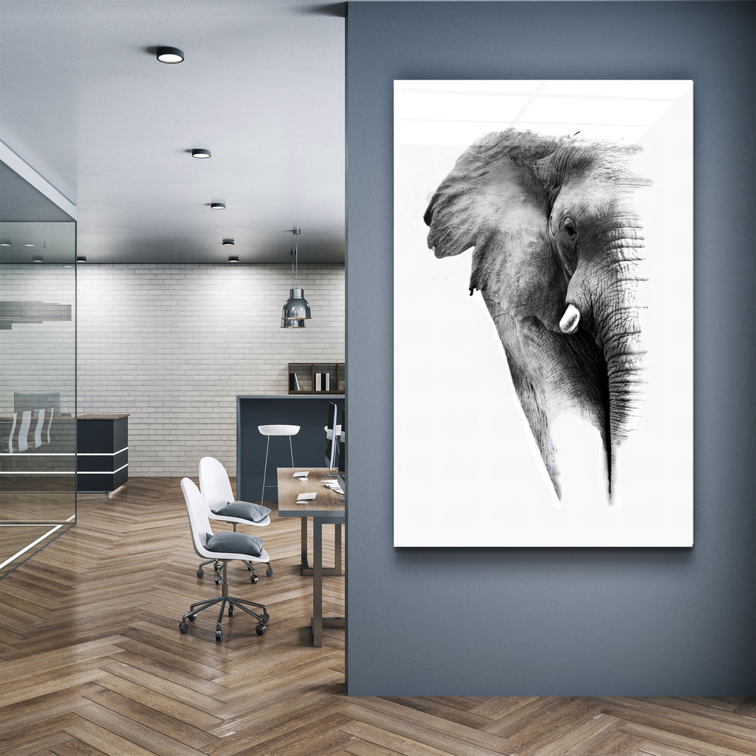 ・"Elephant V2"・Glass Wall Art | Artdesigna Glass Printing Wall Arts.