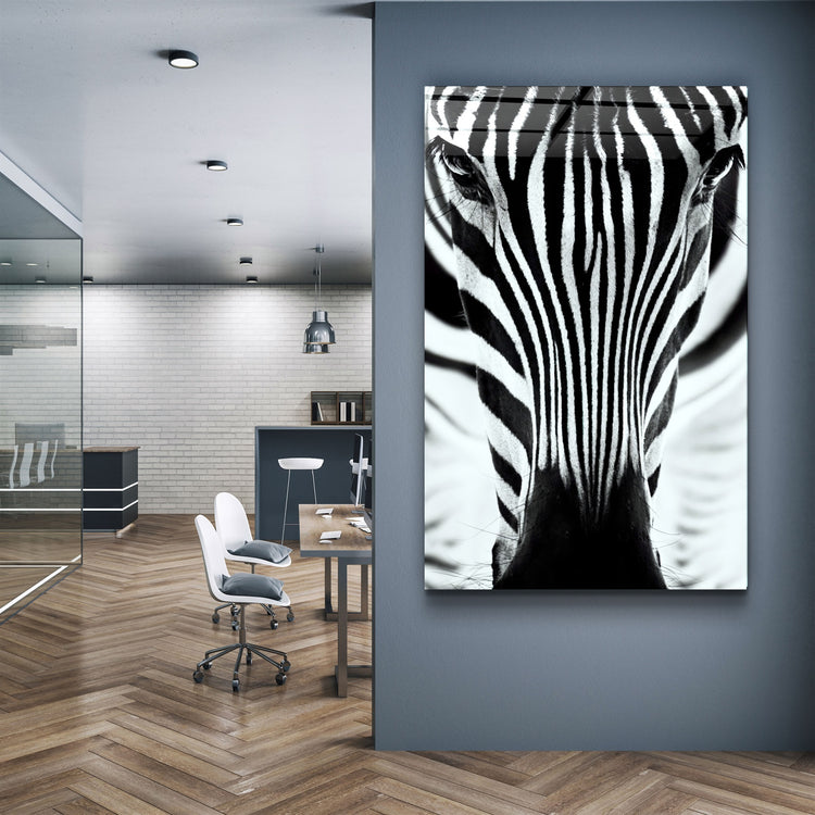 ・"Zebra V2"・Glass Wall Art | Artdesigna Glass Printing Wall Arts.