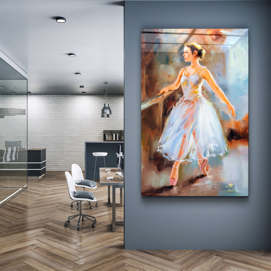 ・"Abstract Ballerina"・Glass Wall Art | Artdesigna Glass Printing Wall Arts.