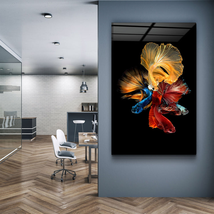 ・"Betta Fish V2"・Glass Wall Art | Artdesigna Glass Printing Wall Arts.