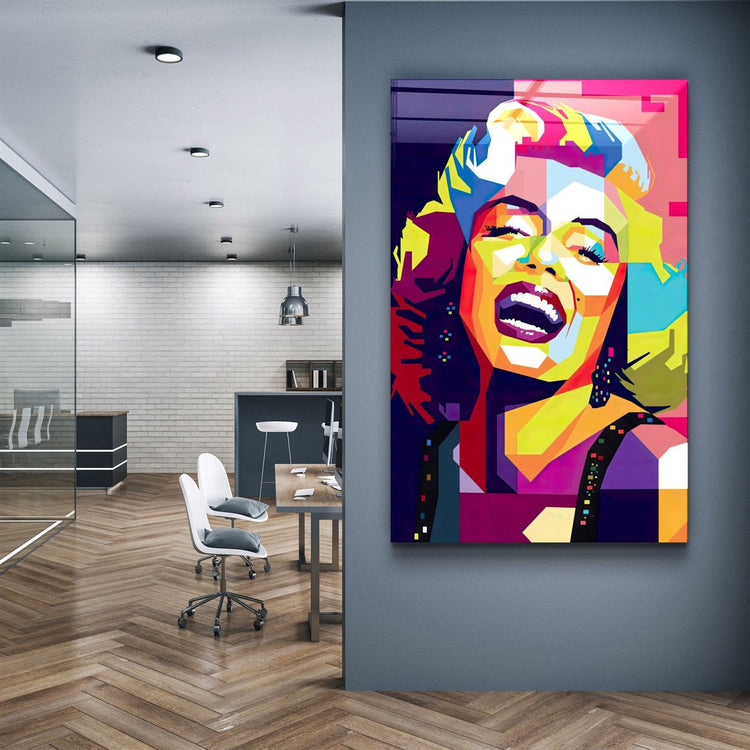 ・"Marilyn"・Glass Wall Art | Artdesigna Glass Printing Wall Arts.