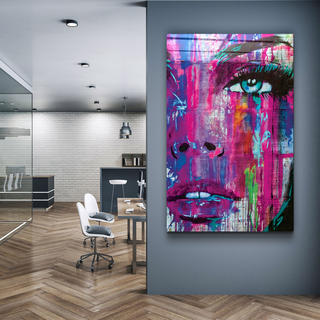 ・"Woman Face"・Glass Wall Art | Artdesigna Glass Printing Wall Arts.