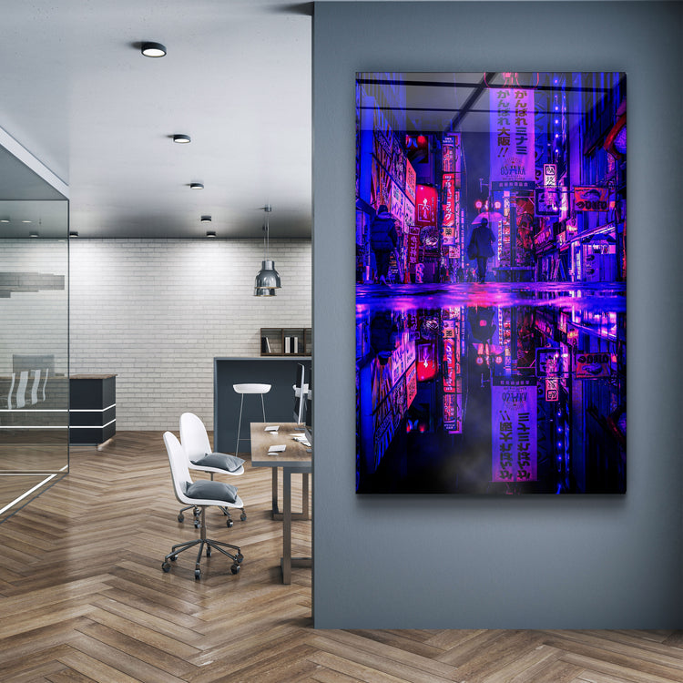 ・"A Night From Osaka"・Glass Wall Art | Artdesigna Glass Printing Wall Arts.