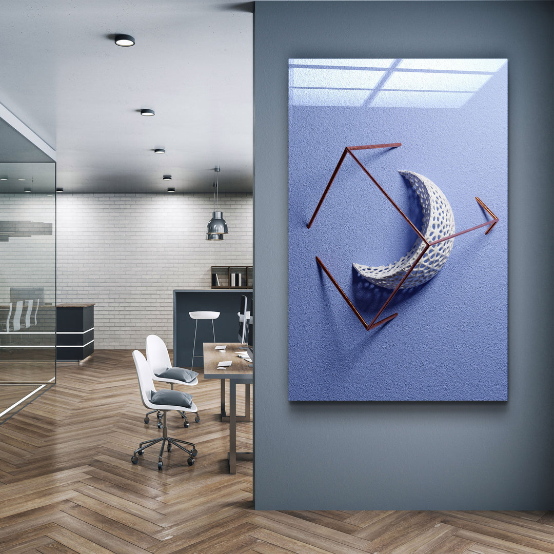 Moon in Cage | Designers Collection Glass Wall Art