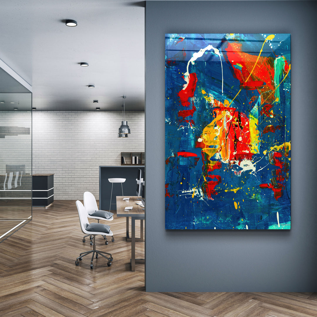 ・"Oil Painting - Abstract"・Designer's Collection Glass Wall Art