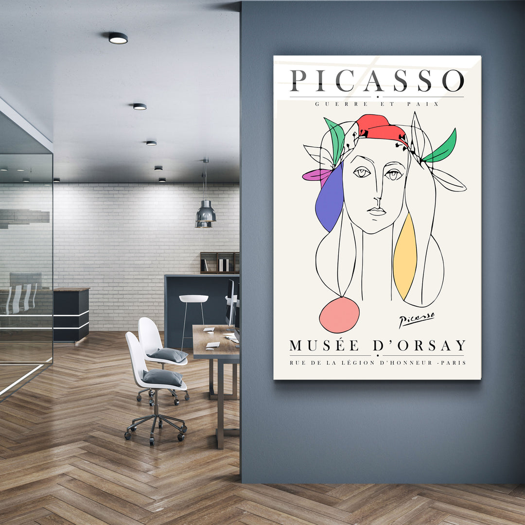 ・"Pablo Picasso - Guerre Et Paix"・Gallery Print Collection Glass Wall Art