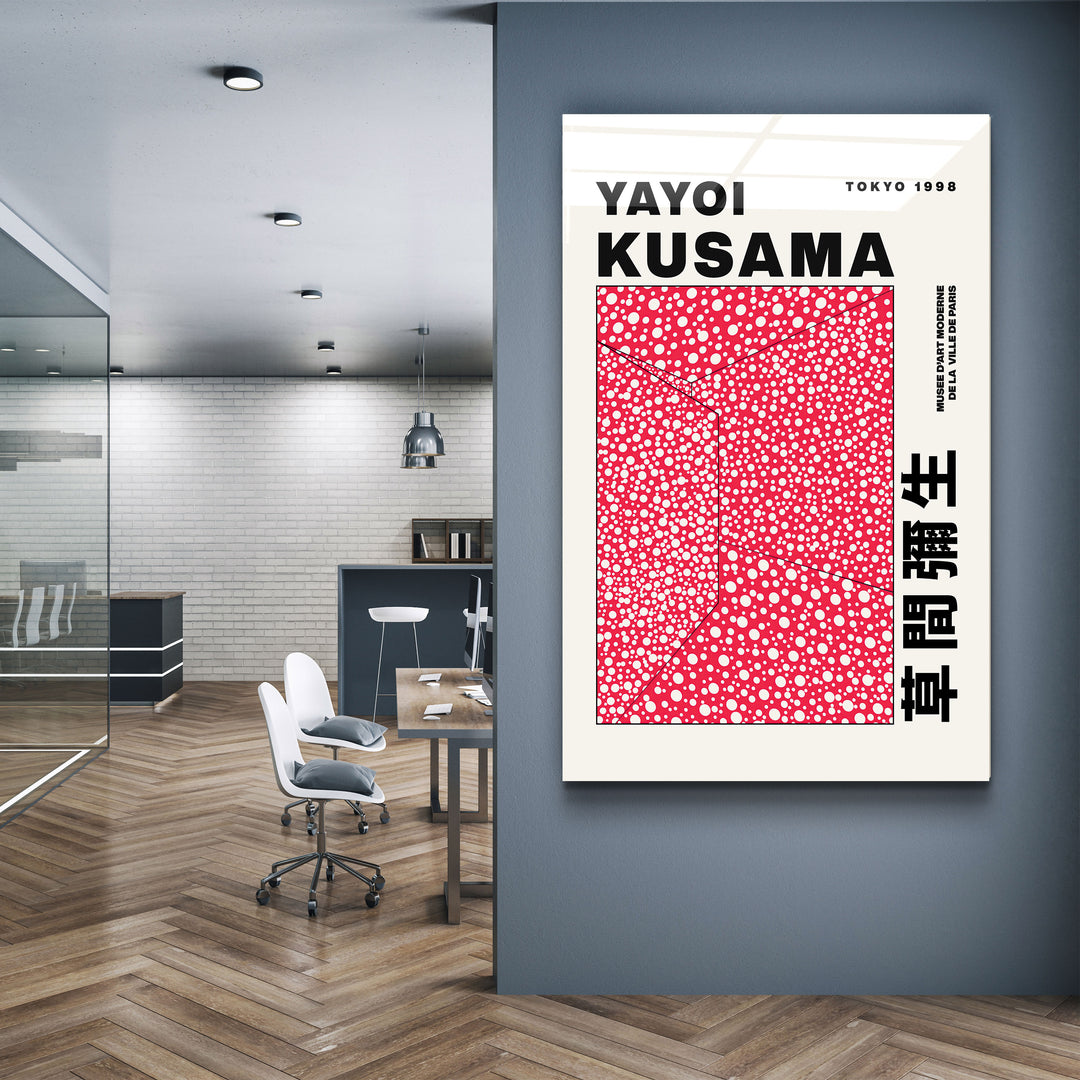 ・"Yayoi Kusama - Tokyo - 1998"・Gallery Print Collection Glass Wall Art