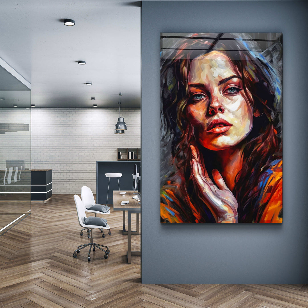 ・"Beauty Oil Painting V2"・Designers Collection Glass Wall Art