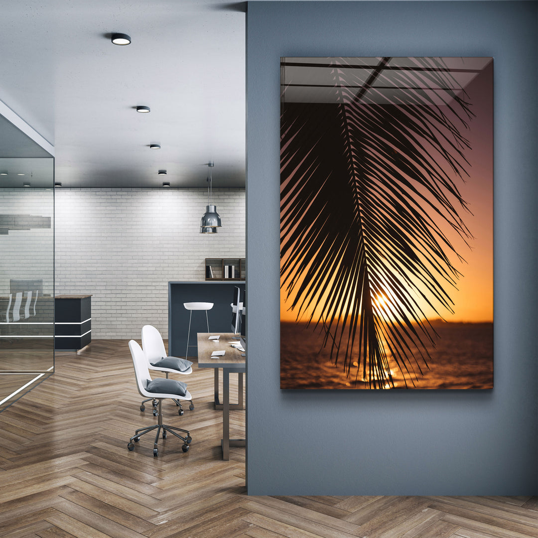 ・"Key Biscayne Sunset, USA"・Glass Wall Art