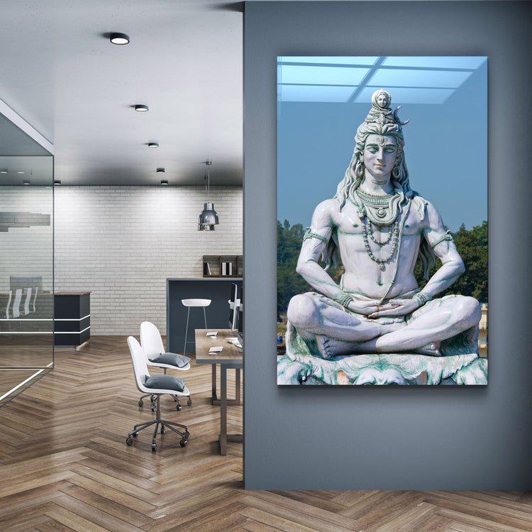 ・"Shiva Sculpture"・Glass Wall Art | Artdesigna Glass Printing Wall Arts.