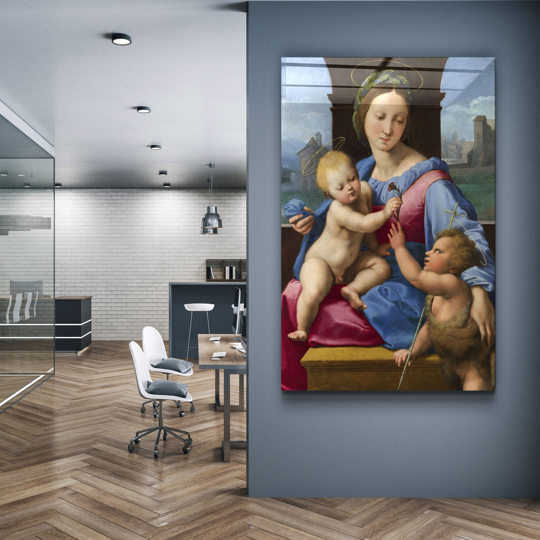 ・"Raphael's The Garvagh Madonna (1509–1510)"・Glass Wall Art | Artdesigna Glass Printing Wall Arts.