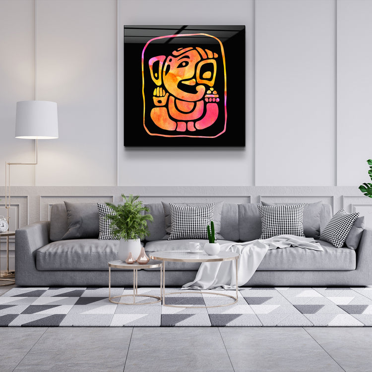 ・"Ganesh"・Glass Wall Art | Artdesigna Glass Printing Wall Arts.