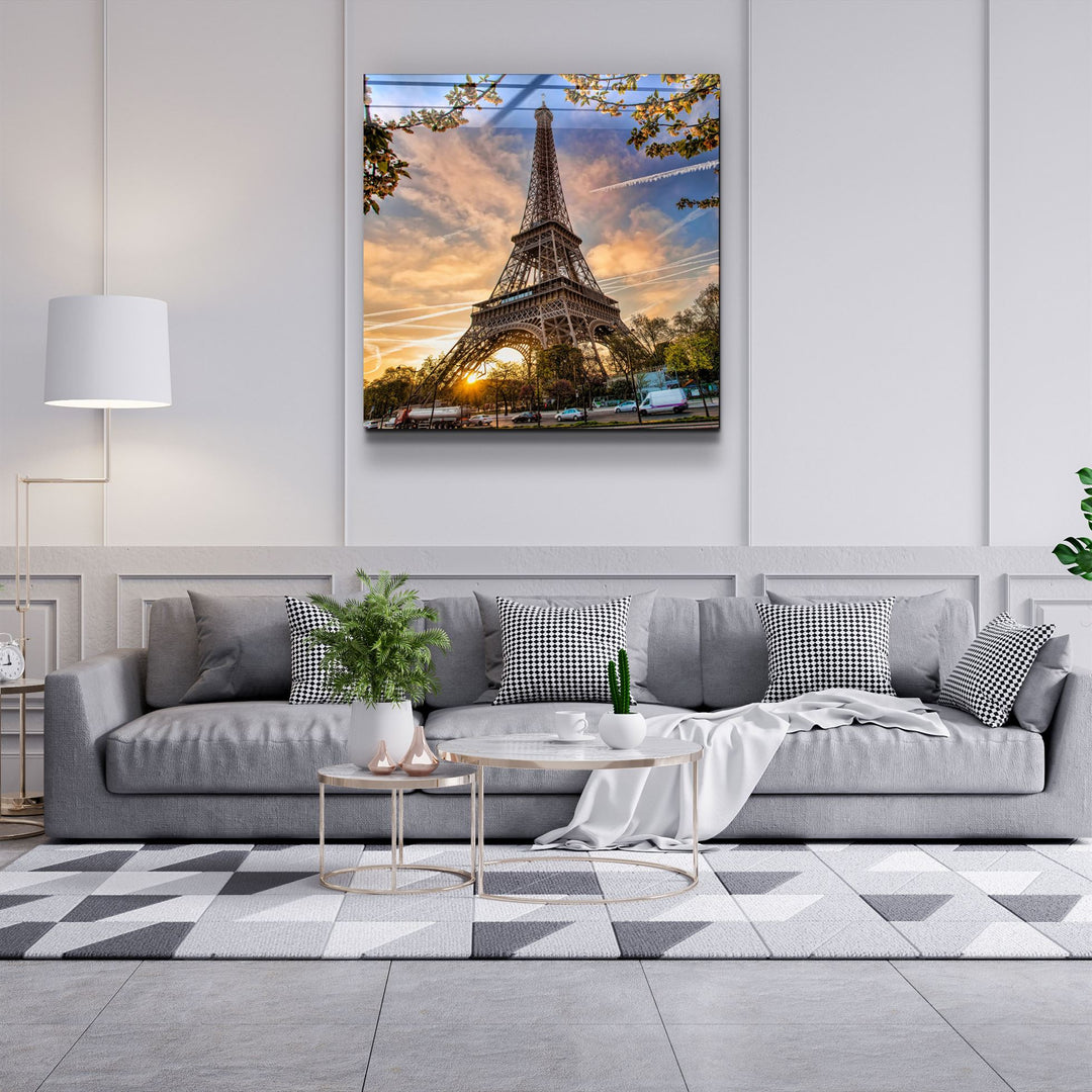 ・"Eiffel Tower"・Glass Wall Art | Artdesigna Glass Printing Wall Arts.