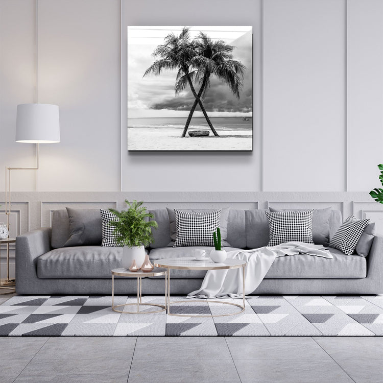 ・"Palm Trees"・Glass Wall Art | Artdesigna Glass Printing Wall Arts.