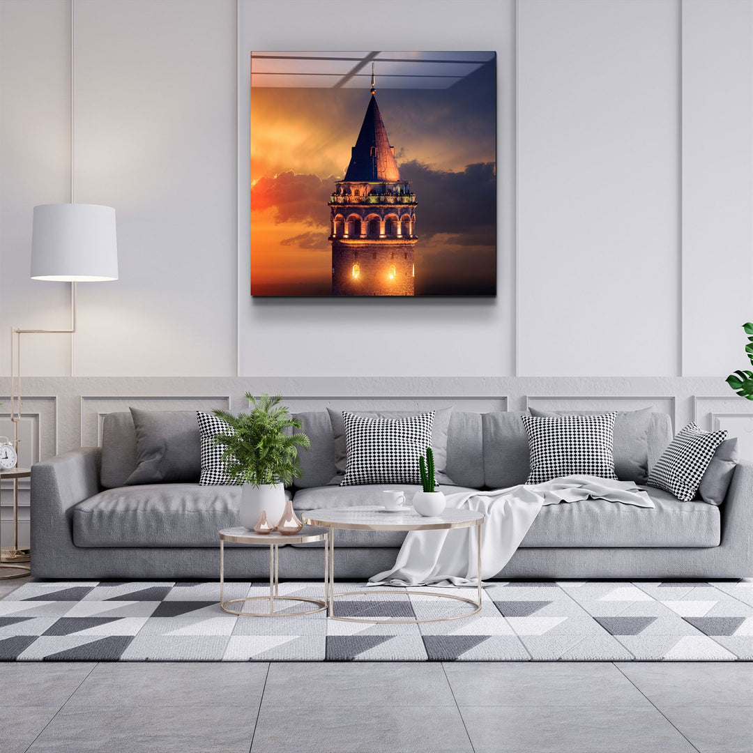 ・"Galata Tower"・Glass Wall Art | Artdesigna Glass Printing Wall Arts.